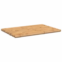vidaXL Bath Mats Non-Slip Bathroom Shower Mat Floor Mat Bath Rug 2 pcs Bamboo - 70 x 50 cm - Additional view 7