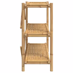 vidaXL 3-Layer Shelf Displaying Storage Shelf Organiser Storage Rack Bamboo - Additional view 4