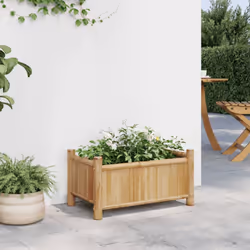 vidaXL Planter Flower Box Plant Pot Garden Raised Bed Outdoor Planter Bamboo - 50 x 30 x 25 cm - Additional view 2