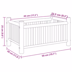 vidaXL Planter Flower Box Plant Pot Garden Raised Bed Outdoor Planter Bamboo - 50 x 30 x 25 cm - Additional view 3