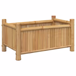 vidaXL Planter Flower Box Plant Pot Garden Raised Bed Outdoor Planter Bamboo - 50 x 30 x 25 cm - Additional view 5