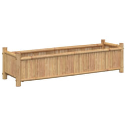 vidaXL Planter Flower Box Plant Pot Garden Raised Bed Outdoor Planter Bamboo - 100 x 40 x 150 cm