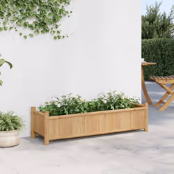 vidaXL Planter Flower Box Plant Pot Garden Raised Bed Outdoor Planter Bamboo - 100 x 40 x 150 cm
