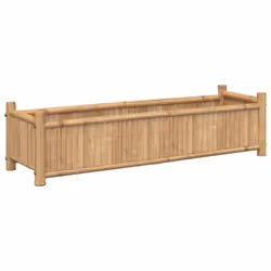 vidaXL Planter Flower Box Plant Pot Garden Raised Bed Outdoor Planter Bamboo - 100 x 40 x 150 cm - Additional view 5