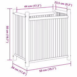 vidaXL Planter Flower Box Plant Pot Garden Raised Bed Outdoor Planter Bamboo - Additional view 7