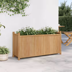 vidaXL Planter Flower Box Plant Pot Garden Raised Bed Outdoor Planter Bamboo - 100 x 30 x 50 cm