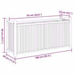 vidaXL Planter Flower Box Plant Pot Garden Raised Bed Outdoor Planter Bamboo - 100 x 30 x 50 cm