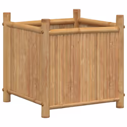 vidaXL Planter Flower Box Plant Pot Garden Raised Bed Outdoor Planter Bamboo - 40 x 40 x 40 cm