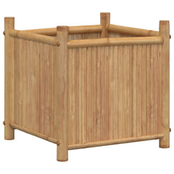 vidaXL Planter Flower Box Plant Pot Garden Raised Bed Outdoor Planter Bamboo - 40 x 40 x 40 cm
