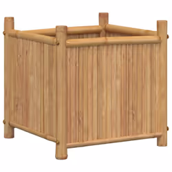 vidaXL Planter Flower Box Plant Pot Garden Raised Bed Outdoor Planter Bamboo - 40 x 40 x 40 cm - Additional view 5