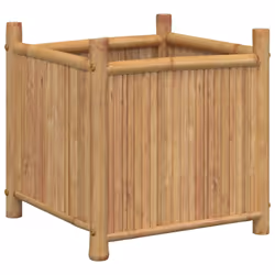 vidaXL Planter Flower Box Plant Pot Garden Raised Bed Outdoor Planter Bamboo - 50 x 50 x 50 cm - Additional view 5