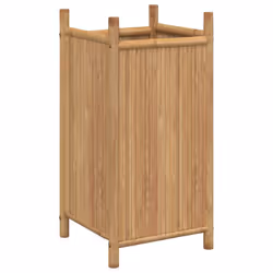 vidaXL Planter Flower Box Plant Pot Garden Raised Bed Outdoor Planter Bamboo - 40 x 40 x 80 cm