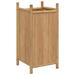 vidaXL Planter Flower Box Plant Pot Garden Raised Bed Outdoor Planter Bamboo - 40 x 40 x 80 cm