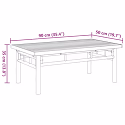 vidaXL Coffee Table Hallway Tea Accent End Table Centre Sofa Table Bamboo - Additional view 7