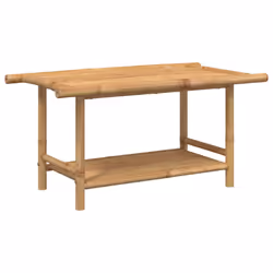 vidaXL Coffee Table Hallway Tea Accent End Table Centre Sofa Table Bamboo - 90 x 50 x 45 cm - Additional view 4