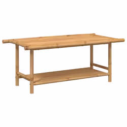 vidaXL Coffee Table Hallway Tea Accent End Table Centre Sofa Table Bamboo - 110 x 55 x 45 cm - Additional view 4