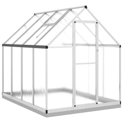 vidaXL Greenhouse with Base Frame Walk in Grow House Anthracite Aluminium - silver, 224 x 169 x 202 cm