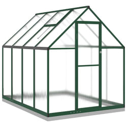 vidaXL Greenhouse with Base Frame Walk in Grow House Anthracite Aluminium - green, 224 x 169 x 202 cm