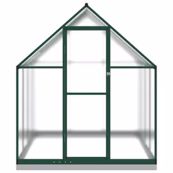 vidaXL Greenhouse with Base Frame Walk in Grow House Anthracite Aluminium - green, 224 x 169 x 202 cm