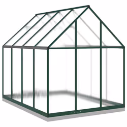 vidaXL Greenhouse with Base Frame Walk in Grow House Anthracite Aluminium - green, 224 x 169 x 202 cm - Additional view 4