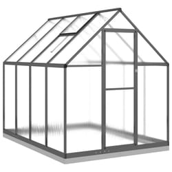 vidaXL Greenhouse with Base Frame Walk in Grow House Anthracite Aluminium - anthracite, 224 x 169 x 202 cm