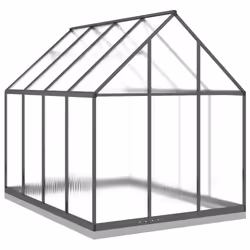 vidaXL Greenhouse with Base Frame Walk in Grow House Anthracite Aluminium - anthracite, 224 x 169 x 202 cm - Additional view 4