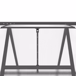 vidaXL Greenhouse with Base Frame Walk in Grow House Anthracite Aluminium - anthracite, 224 x 169 x 202 cm - Additional view 8