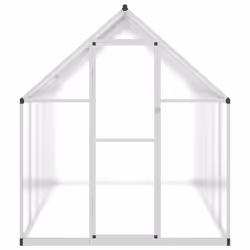 vidaXL Greenhouse with Base Frame Walk in Grow House Anthracite Aluminium - silver, 334 x 169 x 195 cm