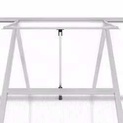 vidaXL Greenhouse with Base Frame Walk in Grow House Anthracite Aluminium - silver, 334 x 169 x 195 cm - Additional view 8