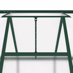 vidaXL Greenhouse with Base Frame Walk in Grow House Anthracite Aluminium - green, 334 x 169 x 195 cm - Additional view 8