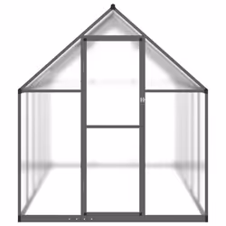 vidaXL Greenhouse with Base Frame Walk in Grow House Anthracite Aluminium - anthracite, 334 x 169 x 195 cm