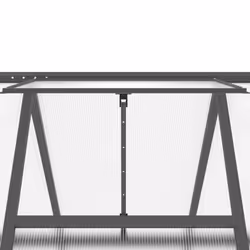 vidaXL Greenhouse with Base Frame Walk in Grow House Anthracite Aluminium - anthracite, 334 x 169 x 202 cm - Additional view 8