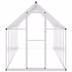 vidaXL Greenhouse with Base Frame Walk in Grow House Anthracite Aluminium - silver, 445 x 169 x 195 cm