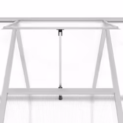 vidaXL Greenhouse with Base Frame Walk in Grow House Anthracite Aluminium - silver, 445 x 169 x 195 cm - Additional view 8