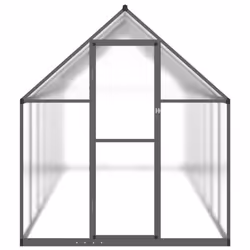 vidaXL Greenhouse with Base Frame Walk in Grow House Anthracite Aluminium - anthracite, 445 x 169 x 195 cm