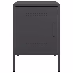 vidaXL Bedside Cabinet Bedroom Nightstand Bed Table Bed Cabinet Black Steel - Additional view 5