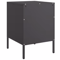 vidaXL Bedside Cabinet Bedroom Nightstand Bed Table Bed Cabinet Black Steel - Additional view 7