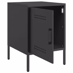 vidaXL Bedside Cabinet Bedroom Nightstand Bed Table Bed Cabinet Black Steel - Additional view 8
