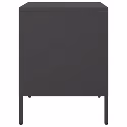vidaXL Bedside Cabinet Bedroom Nightstand Bed Side Table Bed Cabinet Steel - black, 2 pcs - Additional view 4