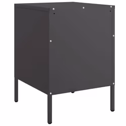 vidaXL Bedside Cabinet Bedroom Nightstand Bed Side Table Bed Cabinet Steel - black, 2 pcs - Additional view 5