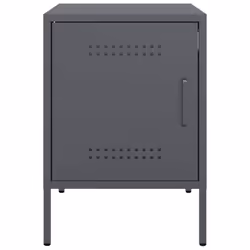vidaXL Bedside Cabinet Bedroom Nightstand Bed Side Table Bed Cabinet Steel - anthracite, 2 pcs - Additional view 5