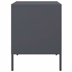 vidaXL Bedside Cabinet Bedroom Nightstand Bed Side Table Bed Cabinet Steel - anthracite, 2 pcs - Additional view 6