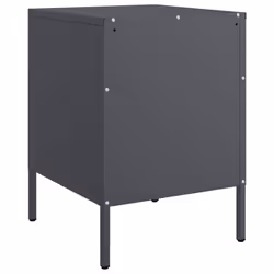 vidaXL Bedside Cabinet Bedroom Nightstand Bed Side Table Bed Cabinet Steel - anthracite, 2 pcs - Additional view 7