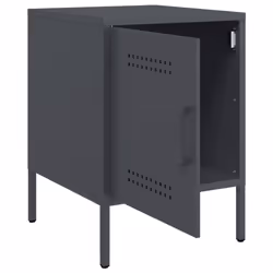 vidaXL Bedside Cabinet Bedroom Nightstand Bed Side Table Bed Cabinet Steel - anthracite, 2 pcs - Additional view 8