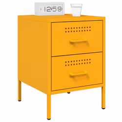 VidaXL 842928 nightstand/bedside table Yellow - Additional view 4