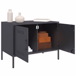 vidaXL TV Cabinets TV Stand TV Unit Entertainment Centre 2 pcs Pink Steel - anthracite, 2 pcs - Additional view 4