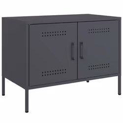vidaXL TV Cabinets TV Stand TV Unit Entertainment Centre 2 pcs Pink Steel - anthracite, 2 pcs - Additional view 5