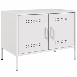vidaXL TV Cabinets TV Stand TV Unit Entertainment Centre 2 pcs Pink Steel - white, 1 pcs