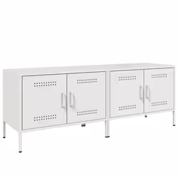 vidaXL TV Cabinets TV Stand TV Unit Entertainment Centre 2 pcs Pink Steel - white, 2 pcs