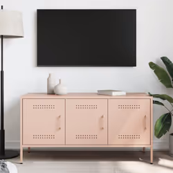 vidaXL TV Cabinet TV Stand TV Unit Entertainment Centre Mustard Yellow Steel - pink - Additional view 2